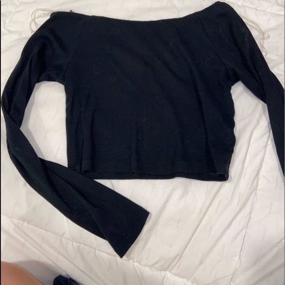 black off the shoulder top